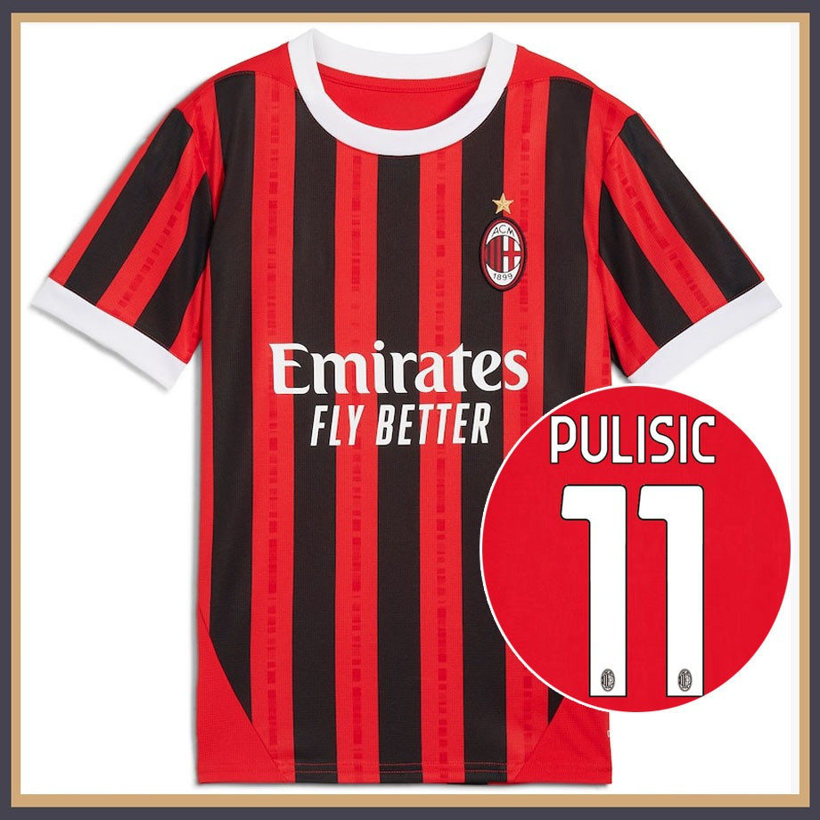 Camisa De Futebol AC Milan 2024/25 Home 24 | Shopee Brasil