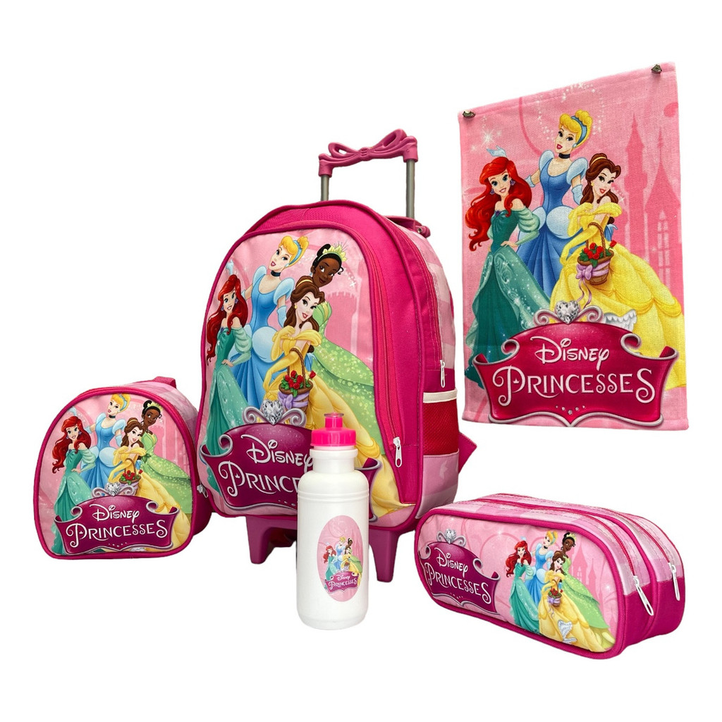 Kit Mochila Infantil Princesas Disney Estojo Lancheira | Shopee Brasil