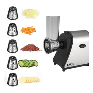 Cortador Elétrico 5 em 1 para Cozinha – Fatiador de Legumes e Vegetais 110V/220V Cinza