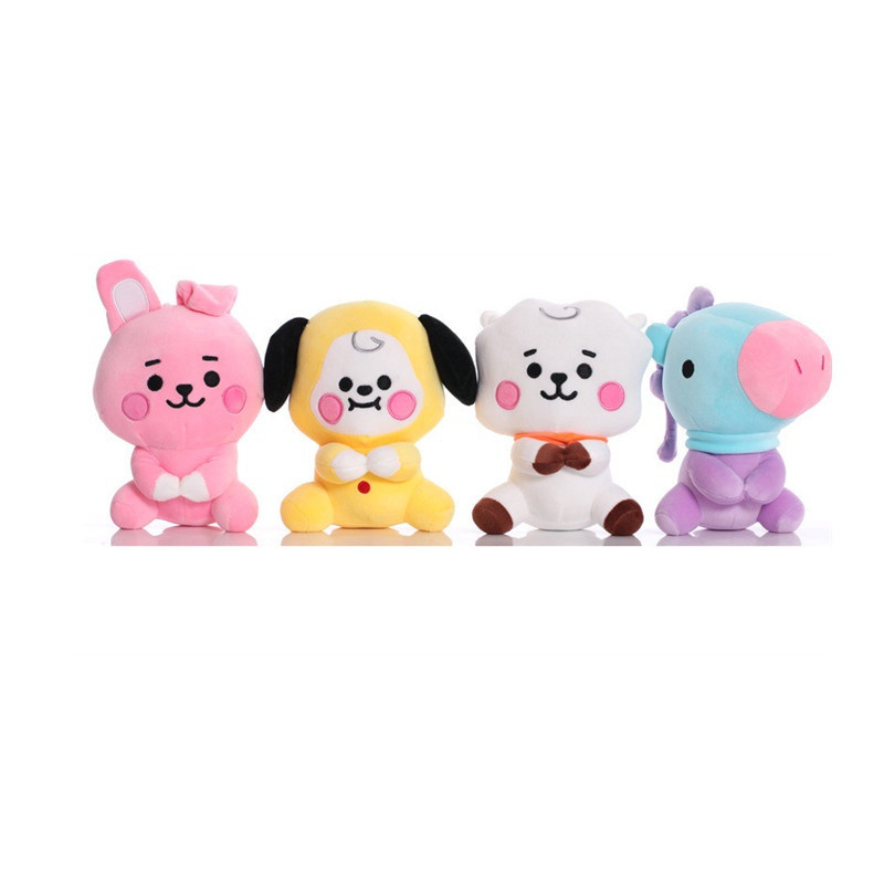 BT21 BTS Brinquedo De Pelúcia Figura Sentada Chimmy Cooky Koya