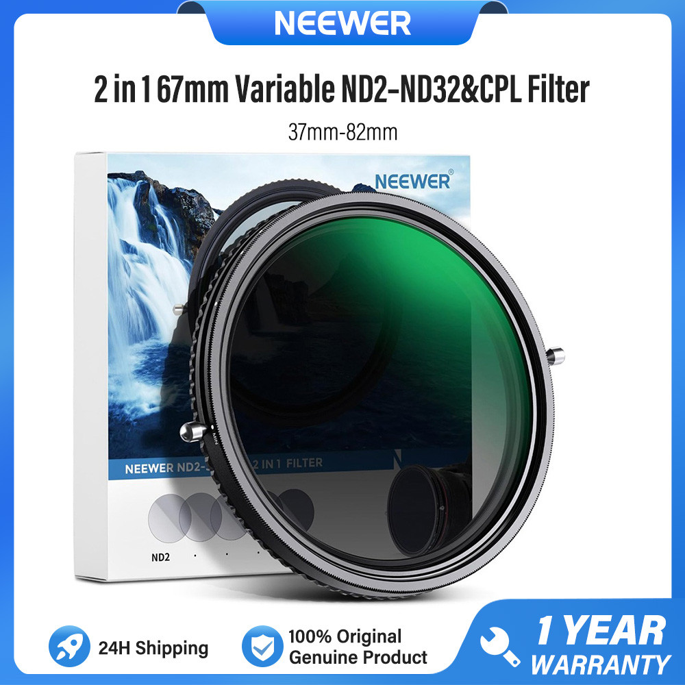 Tide Optics Filtro ND Variabile PRO 58mm ND2-ND32 - Vetro Giapponese, Custodia Inclusa, Design UK