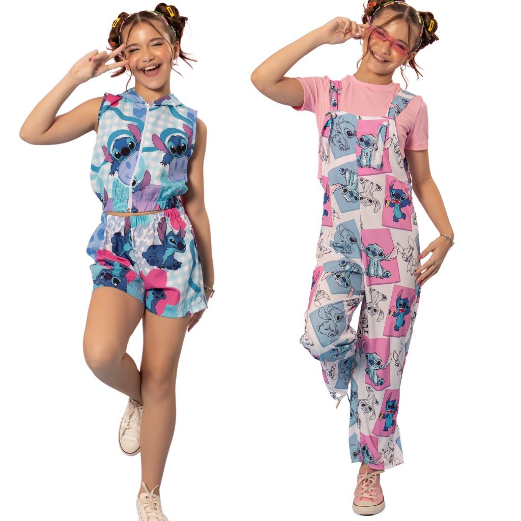 Conjunto Infantil Menina Moda Blogueirinha Roupa Infantil Stitch ...