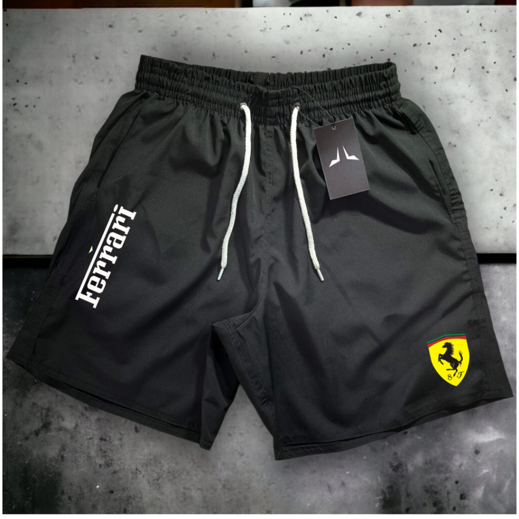 Short Bermuda Mauricinho Antiodor Esportiva Ferrari 01 - Academia, Skate, Basquete, Corrida Tactel