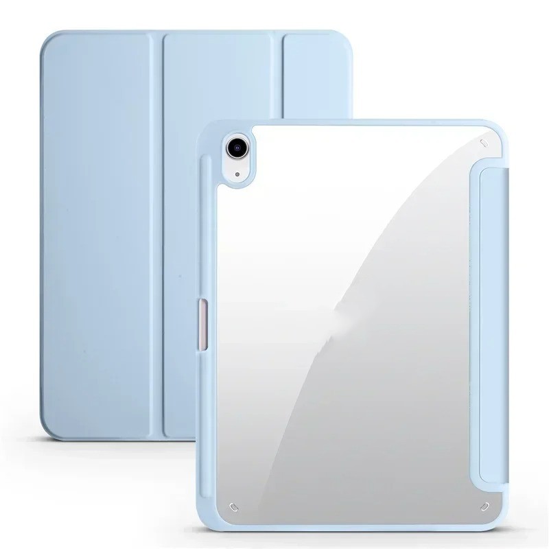 Capa 3 dobrar acrílica magnética com slot para caneta Para Tab Samsung S10 S6 lite S9 FE A9+ X210 X215 PLUS