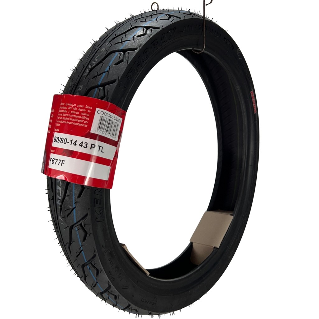 Pneu Kenda 80/80-14 Thorax Yamaha Neo 125 43p K677 BIZ POP ELITE NEO ...