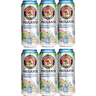 Cerveja Paulaner Weiss Zero Álcool Lata 500ml (6 Unidades)