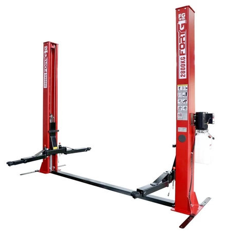 Elevador Hidráulico Automotivo 2.8 Toneladas 220V Trifásico Vermelho Altura Máx 1,85m - FortG Pro
