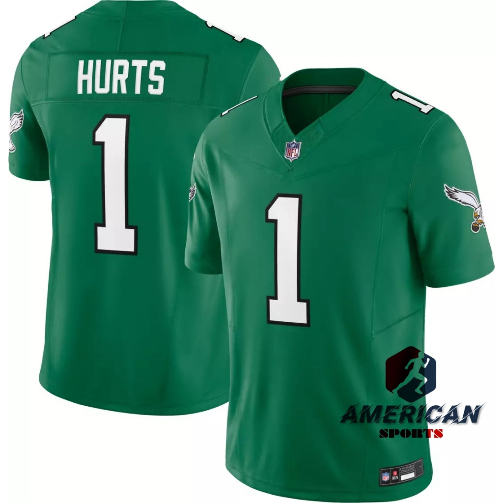 Camisa Masculina Philadelphia Eagles Jalen Hurts Regata Verde Limitada De Futebol Americano