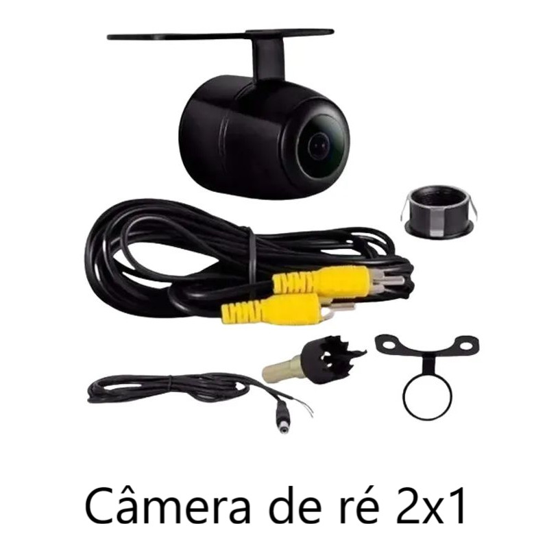 CÂMERA DE RÉ AUTOMOTIVA UNIVERSAL 2X1 COMPLETA | Shopee Brasil