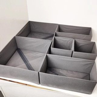 Kit 6 Organizadores de Gaveta Dobráveis 3 Tamanhos Para Roupa Íntima Camisa Meias IMPERIO