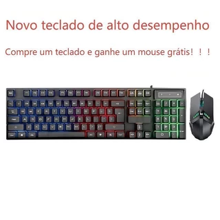 Teclado mecânico, RGB, interruptores à prova d'água, preto, versão de alto desempenho Presentear um mouse 2043/A+019