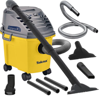 Aspirador De Pó e Água Compacto Portatil 1000W Com Rodas 10 Litros Tekna COMPACT10 em Oferta na Shopee