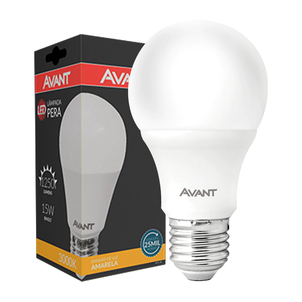 Lampada Led Pera 15w 3000K E27 110v/220v Ip20 Avant