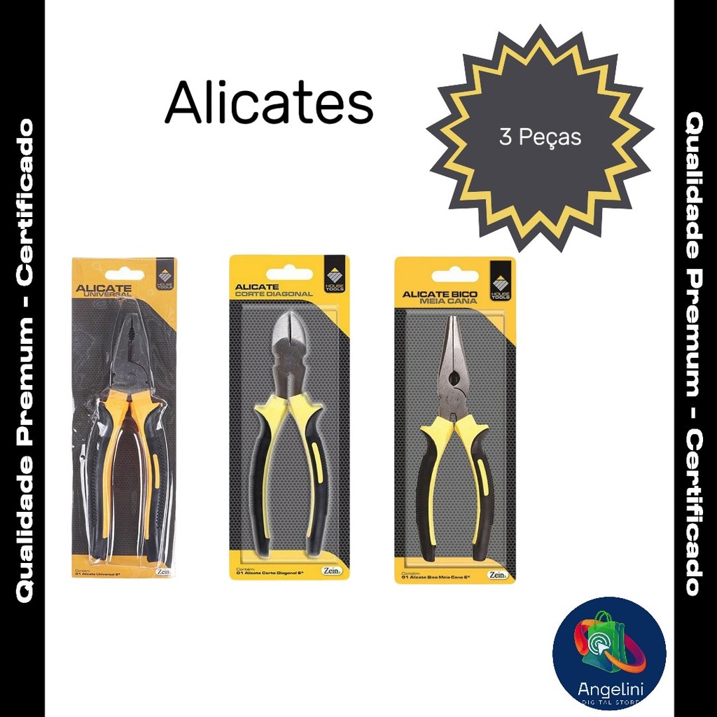 KIT 3 ALICATES DE PICO LORO MADER
