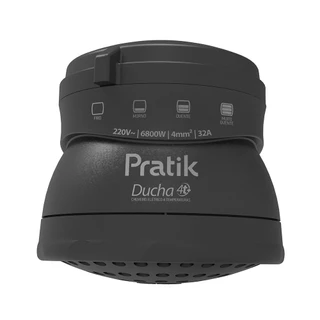 Chuveiro Ducha Pratik 4 Temperaturas Preto 6800W 220V em Oferta na Shopee