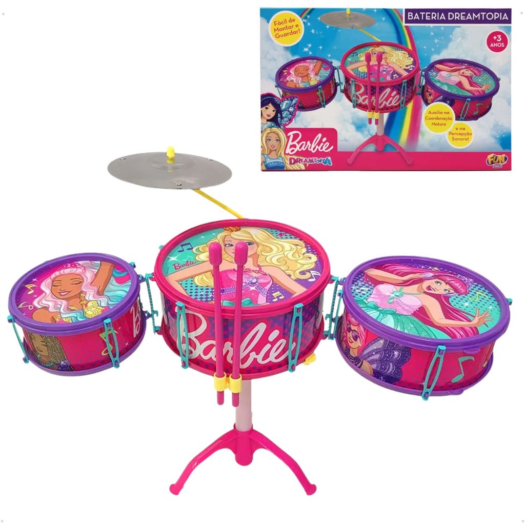 Bateria Infantil da Barbie Dreamtopia Fun Divirta-se | Shopee Brasil
