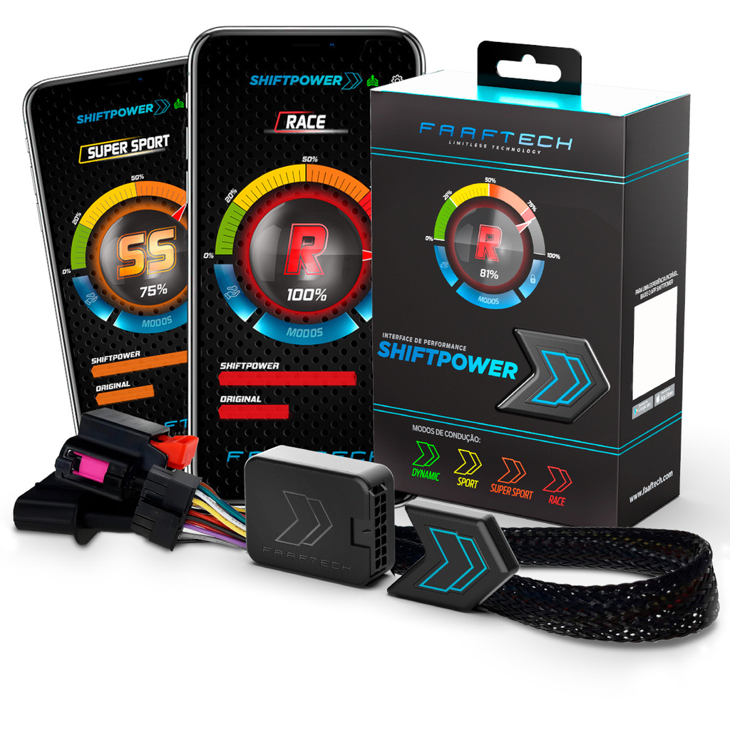 Módulo Acelerador Chip Piggyback + Pedal Shiftpower Bluetooth 4,0+