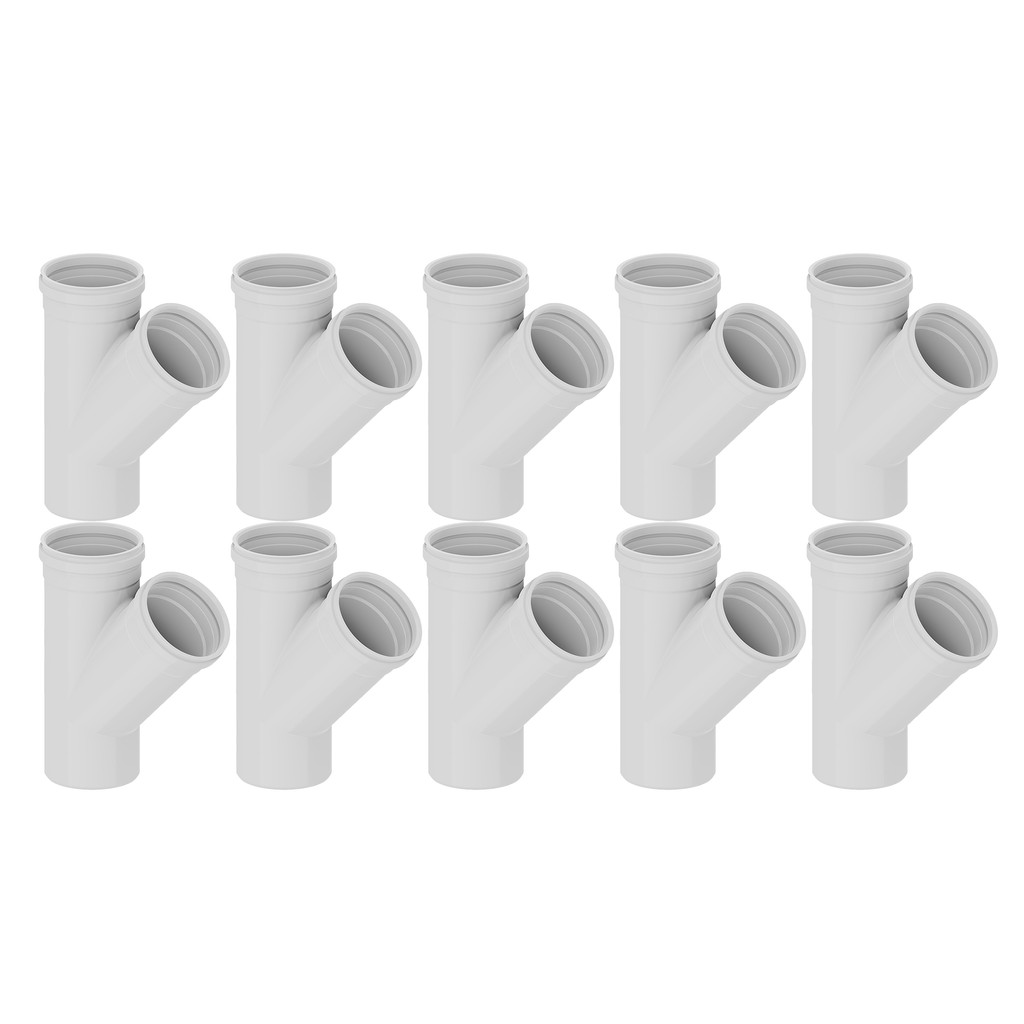 Kit 10 Junção Simples em Y 100mm 4 Polegadas Esgoto Branco | Shopee Brasil