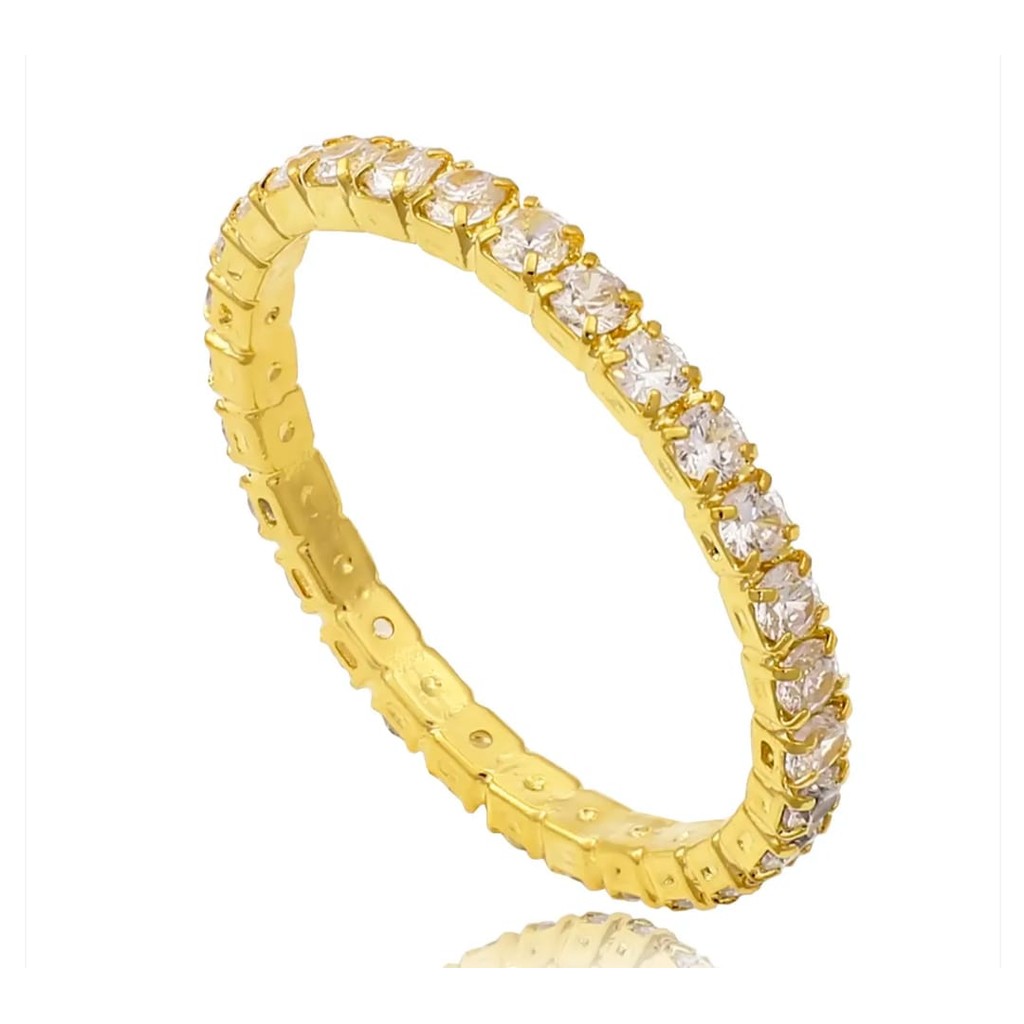 ANEL FEMININO BANHADO A OURO 18K | Shopee Brasil