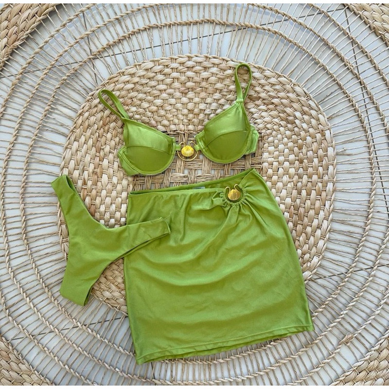 Biquíni De Cintura Alta E Amarração Fashion - Preto - Elly Modas