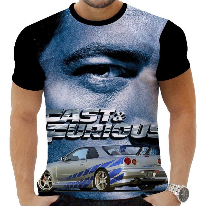 Camiseta Camisa Personalizada Filmes Velozes E Furiosos 4 HTPX | Shopee ...