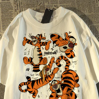 Camiseta Unissex Retrô Dsenho Tigrão 100% Algodão Fio 30.1 lançamento 2025 Envio Rápido