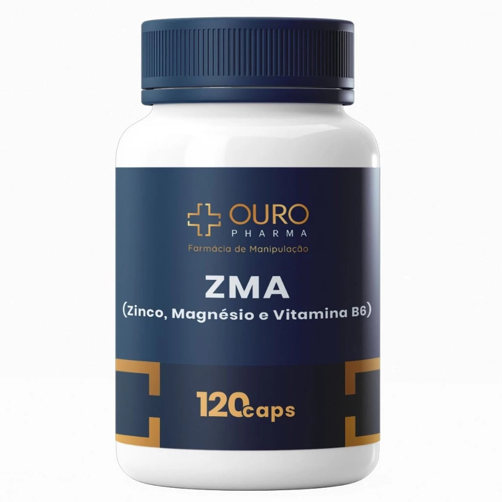 ZMA 60 ou 120 cápsulas Zinco, Magnésio e Vitamina B6 Testo Booster