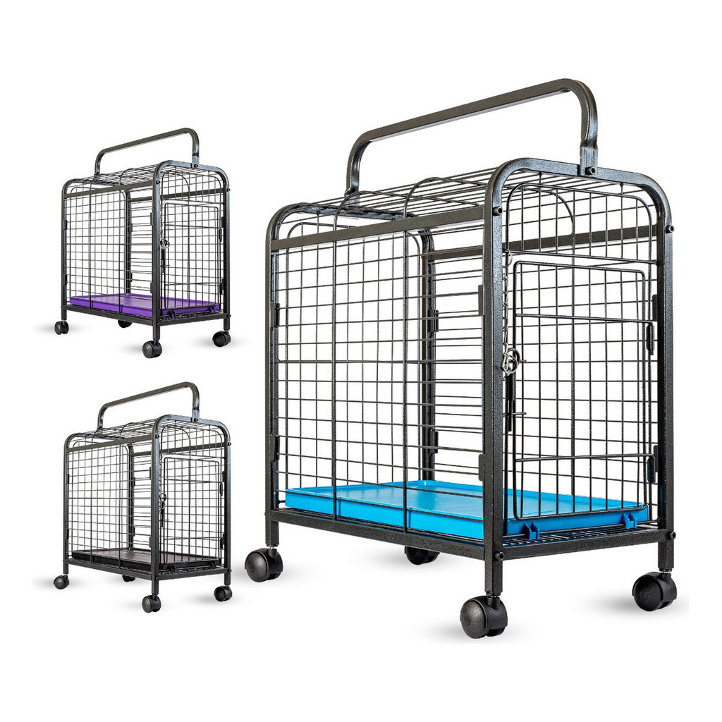 Caixa Gaiola De Transporte Para Gatos Cachorro Pets Portátil Com ...
