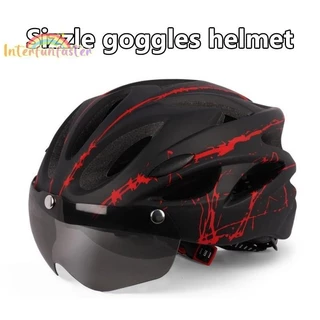 [Interfunfasterfunb] Capacete De Ciclismo Ultraleve Adulto Unissex Com Óculos Para Esportes Ao Ar Livre Equitação [Novo]