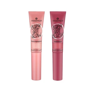 Kit Essence Blush Líquido Baby Got Blush 20 Blushin Berry 10ml + Iluminador Líquido Baby Got Glow 20 Rose and Shine 10ml em Oferta na Shopee