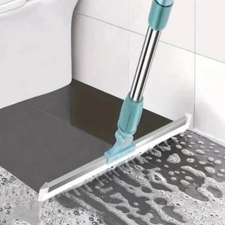 Rodo Mágico de Silicone Multiuso 2 em 1 – Vassoura e Limpador de Vidros para Uso Seco e Molhado