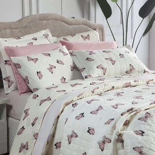 Cobre Leito 3 Peças Borboletas Estrela Várias Estampas Queen King Solteiro Casal Matelado Estampado