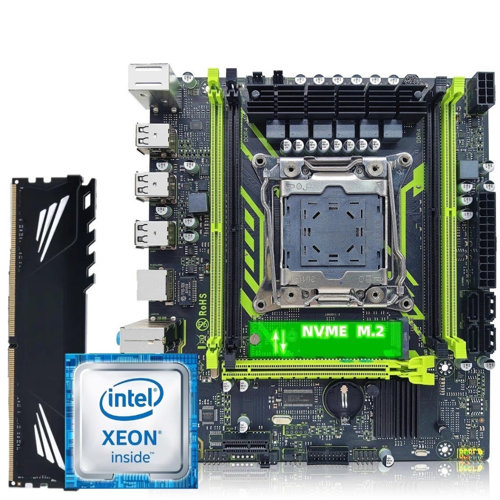 Kit x99 Placa-Mãe Intel Xeon E5 2630 v4 10 Núcleos 16gb Ddr4 2666mhz ...