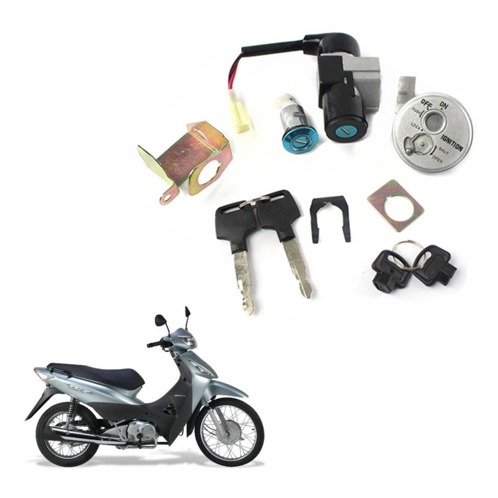Kit Chave Ignição Contato Biz 125 2005 06 07 08 Com Sensor