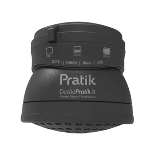 Chuveiro Ducha Pratik 3 Temperaturas Preto 5400w 127v em Oferta na Shopee