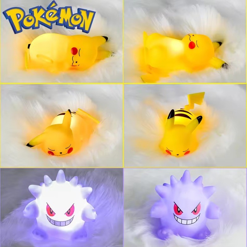 Gengar LED Night Light Bonito Pokemon Pikachu Lâmpada Crianças ...