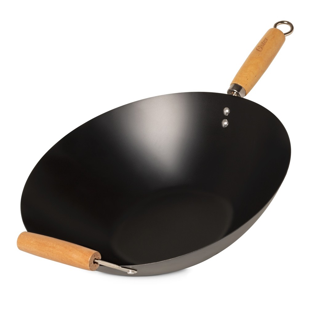 Wok In Acciaio Carbonio Induzione 24cm Wecook - Rivestimento Antiaderente Titanio Senza PFOA, Per Gas E Vetroceramica - Foto 3