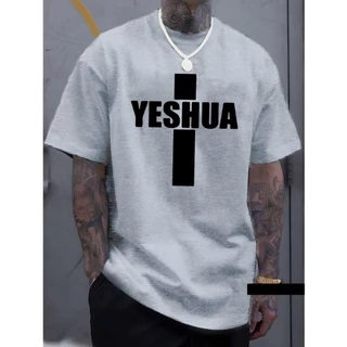 Camiseta Masculina Algodão Yeshua Cruz Jesus Cristo Street Camisa