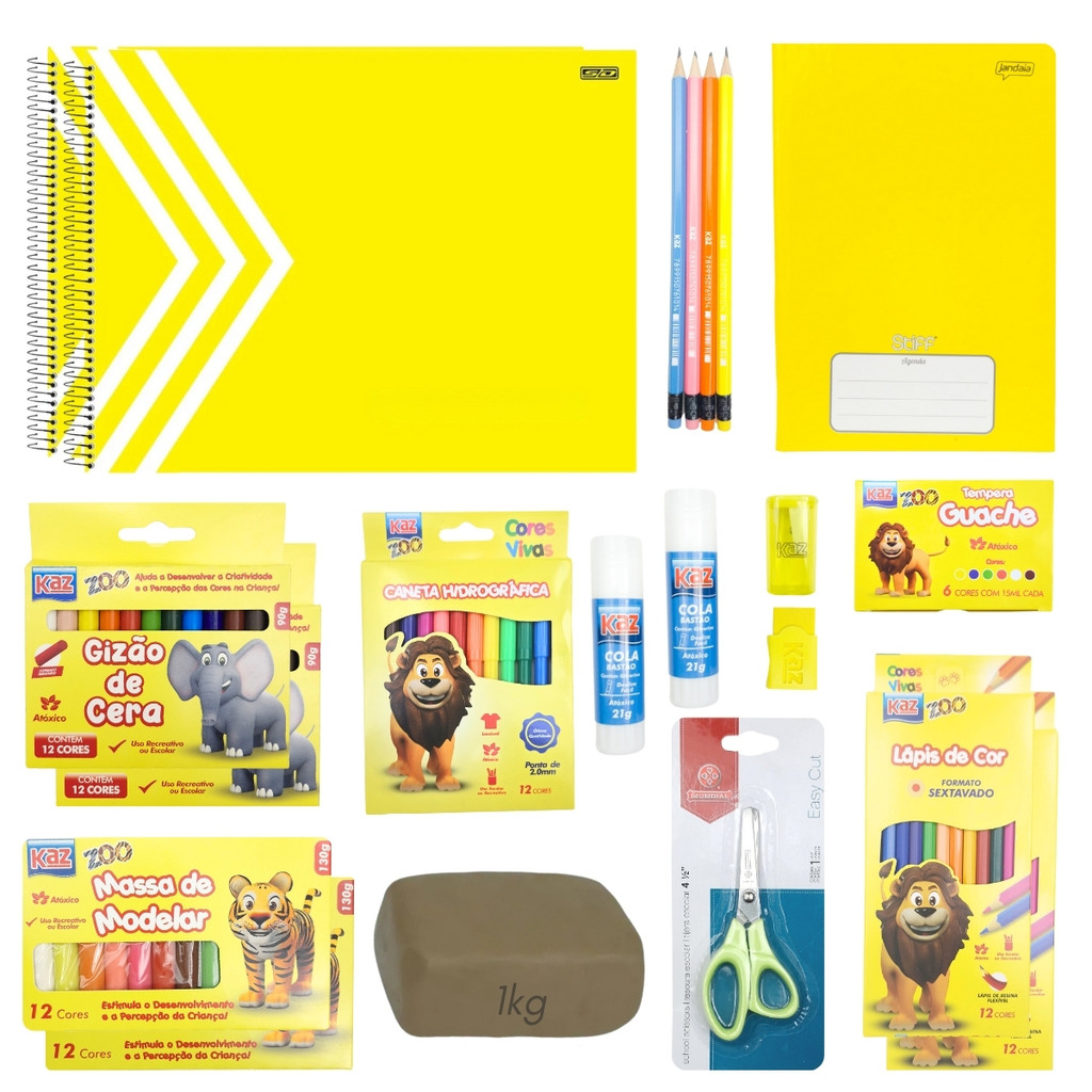 Kit Material Escolar Infantil Unificado 3 a 4 Anos Lista SME | Shopee ...