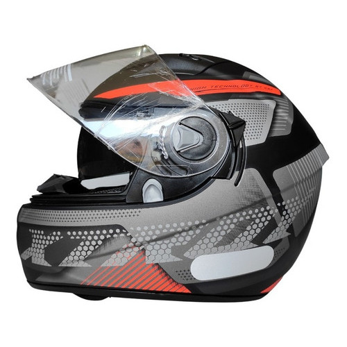 Capacete Moto Ebf Xtroy Com Óculos Interno Fumê + Narigueira