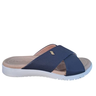 Rasteira Tamanco Calce Fácil Conforto Usaflex - Azul em Oferta na Shopee