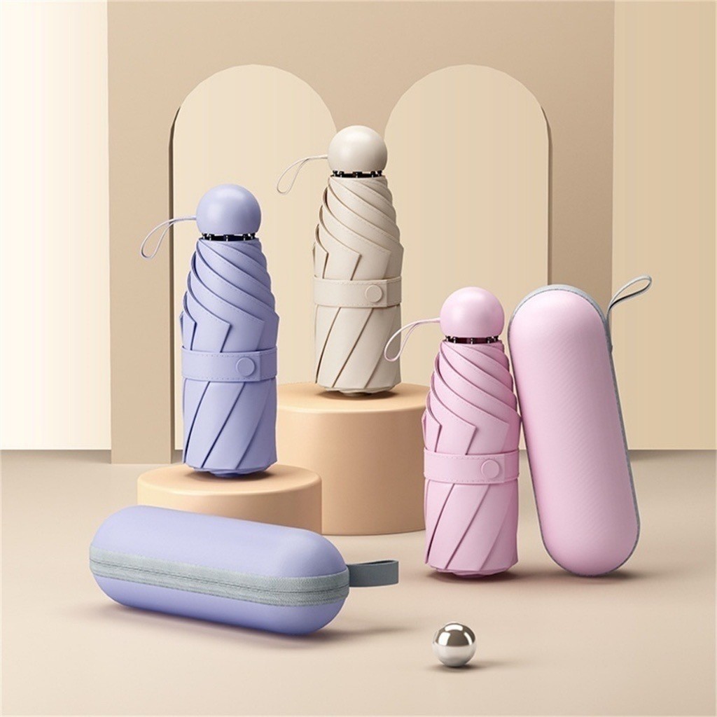 Guarda Chuva de sol Caso Óculos Da Cápsula ultra light mini Sombrinha Bolso sus