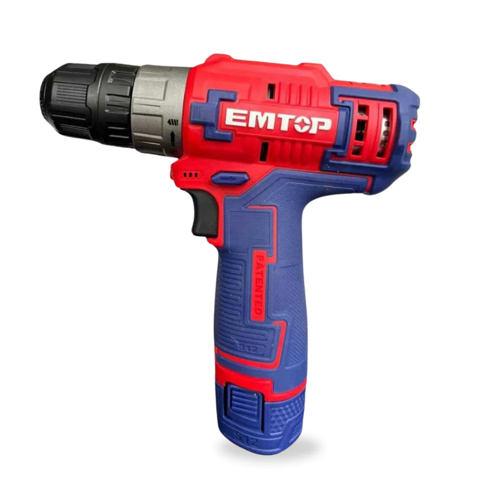 Furadeira Parafusadeira Bateria 12v Emtop Sem fio 127V 1 5 Ah Profissional 20N Compacta Versátil Diversas Superfícies