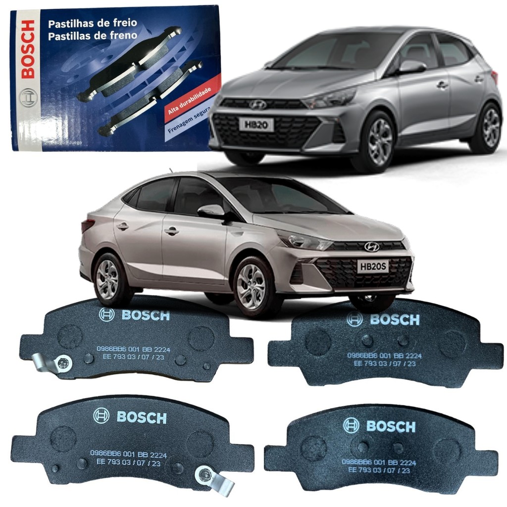 Pastilha de Freio Hb20 Hb20s 1.6 1.0 Turbo 2020 2021 2022 2023 2024 ...