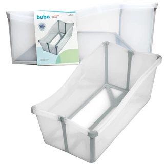 Banheira Dobrável Compacta Cinza 30 Litros 71cm 19575 Buba