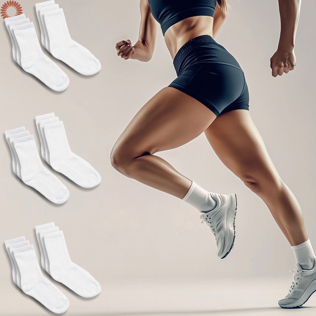 Kit 9 Pares Meia Cano Longo Academia Fitness Respirável | Shopee Brasil