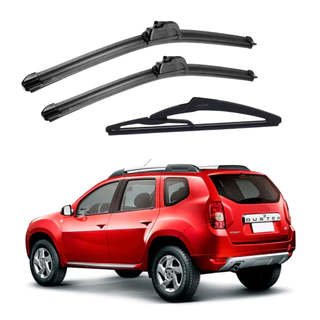 Kit 3 Palhetas Limpador De Parabrisa Dianteiro + traseiro Renault Duster 2012 2013 2014 2015 2016 2017 2018 2019 2020