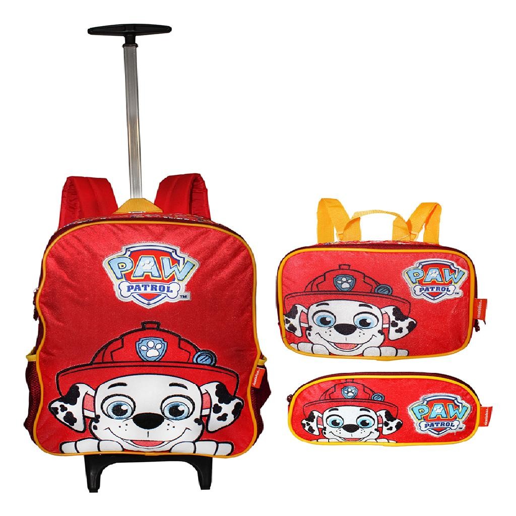 Kit Mochila Patrulha Canina Infantil Masculina Rodinhas T3 | Shopee Brasil