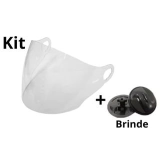 Kit Original Viseira Cristal Pro Tork New Liberty 3 + Brinde Reparos Laterais (1Par)