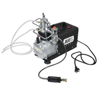 Compressor Portátil 300Bar p/ Carabina de Pressão PCP e HPA 110v Preto c/ Acessórios
